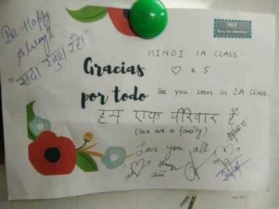 Lớp Hindi với tình cảm của cả lớp